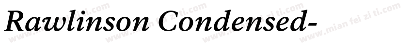 Rawlinson Condensed字体转换
